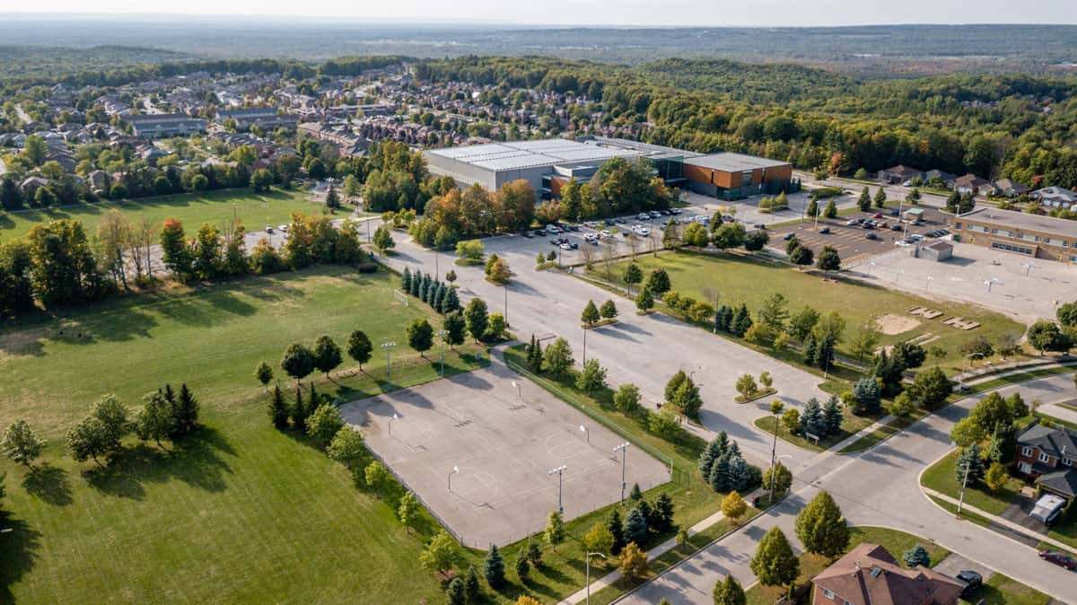 Aerial view of Holly recreational facility.